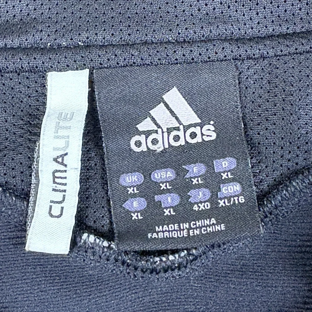 Adidas Men's Black White Climalite Full Zip Track Jacket Retro Sportcore Size XL